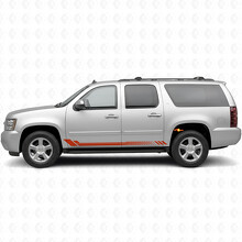Honeycomb Door & Rocker Panel Vinyl Stripes for Chevrolet Suburban GMT900 2007-2014_4