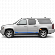 Honeycomb Door & Rocker Panel Vinyl Stripes for Chevrolet Suburban GMT900 2007-2014_5