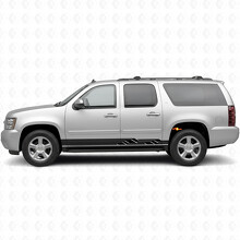 Angular Lightning Door & Rocker Panel Vinyl Stripes for Chevrolet Suburban GMT900 2007-2014_2