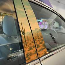 Vintage Desert Landscape Pillar Doors Vinyl Decal Sticker 2
