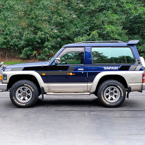 Coloring Blocks Stripe Safari Side Doors and Fenders Vinyl Decal Sticker For Nissan Patrol 