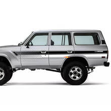 Retro Stripes Graphics Side Door Rear Fender Vinyl Decal Stikers for Toyota Land Cruiser 1984 3