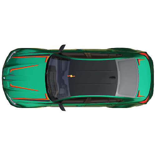 M Performance Hood Trunk Stripes Vinyl Decal for BMW M3 G80  1