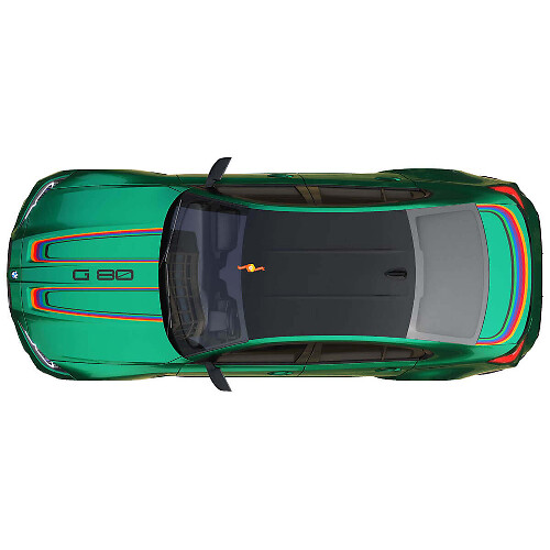 M Performance Hood Trunk Stripes Vinyl Decal 2 for BMW M3 G80  1