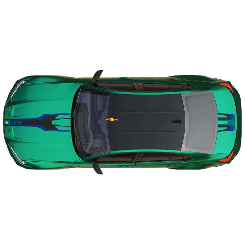 M Performance Abstract Graphic Hood Trunk Stripes Vinyl Decal for BMW M3 G80  1