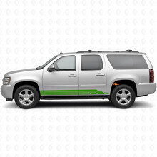 Layered Lightning Door & Rocker Panel Vinyl Stripes for Chevrolet Suburban GMT900 2007-2014_6