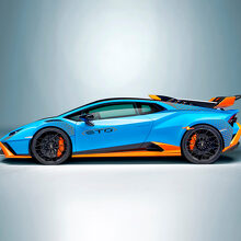 Checkered Graphics Racing Door Rear Front Fender Vinyl Decal Sticker For Lamborghini Huracan STO 2