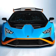 Checkered Graphics Racing Hood Vinyl Decal Sticker For Lamborghini Huracan STO 2