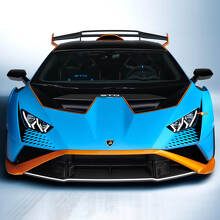 Checkered Graphics Racing Hood Vinyl Decal Sticker For Lamborghini Huracan STO 3