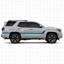 Twin Stripes Door Side Vinyl Stickers Decal For Toyota 4Runner 6th Gen 6