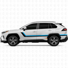 Twin Stripes Door Side Vinyl Stickers Decal For Toyota RAV4 2025 3