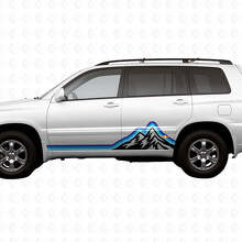 Mountains Vintage Style Graphic Side Stripes Vinyl Stickers Decal For Toyota Highlander 2006_3