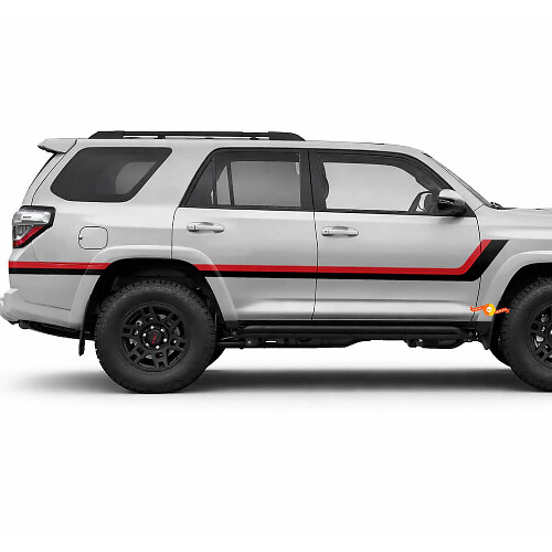 Heritage Style Twin Stripes Side Vinyl Stickers Decal For Toyota 4Runner 2009-2024 1