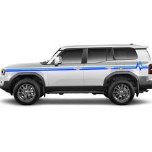 Heritage Style Twin Stripes Side Vinyl Stickers Decal For Toyota Land Cruiser Prado 2