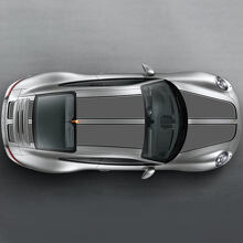 Wide Double Racing Stripes Hood Roof Trunk Vinyl Decal Kit For Porsche 911 2