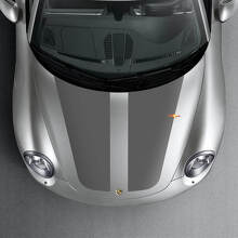 Wide Double Racing Stripes Hood Vinyl Decal Kit For Porsche 911 996 997 Carrera 2