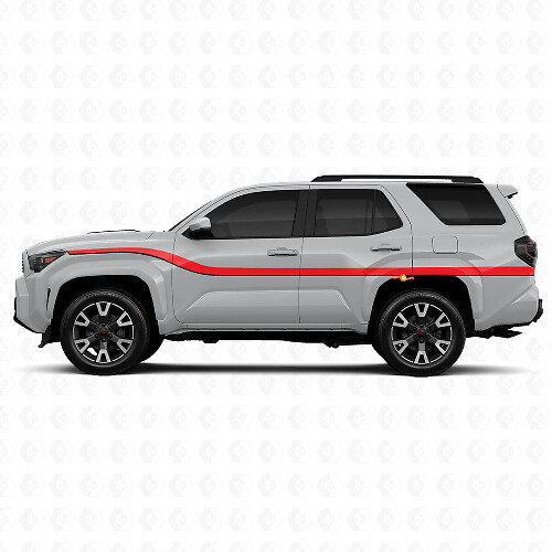 Twin Smooth Stripes Side Vinyl Stickers Decal For Toyota 4Runner 6th Gen 1
