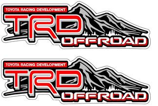 PAIR TRD OFFROAD VINYL STICKERS DECALS for TOYOTA REAR PANEL TUNDRA TACOMA