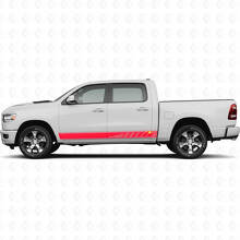 Perforated Stripes Door Side Vinyl Sticker Decal Graphic for Dodge Ram 1500 2019-2024 2