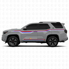 Techno Style Curved Lines Side Vinyl Stickers Decal For Toyota 4Runner 3