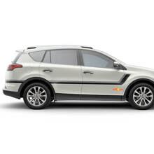 Twin Stripes Door Side Vinyl Stickers Decal For Toyota RAV4 2013-2018 3