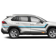 Twin Stripes Door Side Vinyl Stickers Decal For Toyota RAV4 2019-2025 2