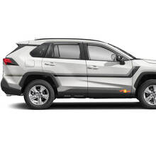 Twin Stripes Door Side Vinyl Stickers Decal For Toyota RAV4 2019-2025 3