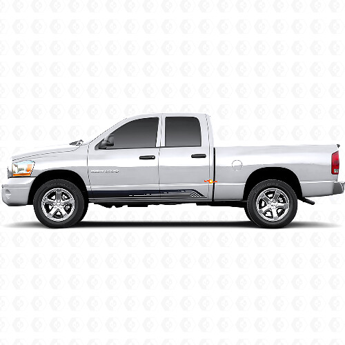 Curved Stripes Rocker Panel Door Vinyl Sticker Decal Graphic for Dodge Ram 1500 2002-2008