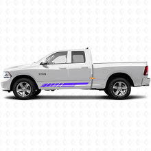 Checkered Stripes Rocker Panel Door Side Vinyl Sticker Decal Graphic for Dodge Ram 1500 2011-2018 2