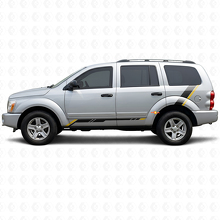 Checkered Stripes Rocker Panel Rear Side Vinyl Sticker Decal for Dodge Durango 2004-2009 2