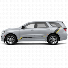 Checkered Stripes Rocker Panel Rear Side Vinyl Sticker Decal for Dodge Durango 2011+ 2