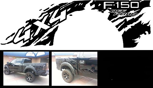 4x4 Bed Decals Graphics Stickers for Ford F-150 Raptor