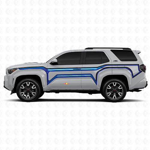 Crooked Lines Entire Side Vinyl Stickers Decal For Toyota 4Runner 1