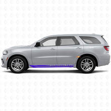 Checkered Curved Stripes Rocker Panel Vinyl Sticker Decal for Dodge Durango 2011+ 2