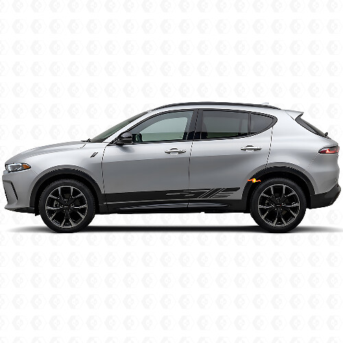 Decorated Stripes Rocker Panel Vinyl Sticker Decal For Dodge Hornet 2023+ 1