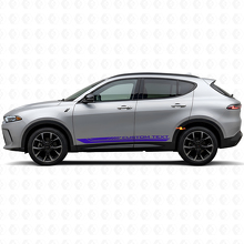 Checkered Curved Stripes Rocker Panel Vinyl Sticker Decal for Dodge Hornet 2023+ 2