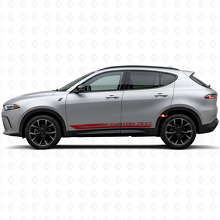 Checkered Curved Stripes Rocker Panel Vinyl Sticker Decal for Dodge Hornet 2023+ 3