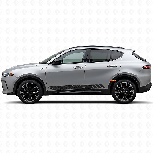 Topographic Style Stripes Doors Vinyl Sticker Decal for Dodge Hornet 2023+ 1