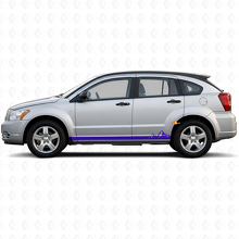 Mountains Thin Stripes Rocker Panel Vinyl Decal for Dodge Caliber 2007-2012 2