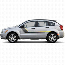 Twin Stripes Door Side Vinyl Decal for Dodge Caliber 2007-2012 2