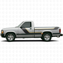 Twin Stripes Side Vinyl Decal Kit for Dodge Dakota 1987-1996 2