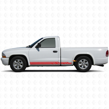 Intertwined Curved Stripes Rocker Panel Door Vinyl Decal for Dodge Dakota 1997-2004 3