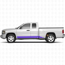Curved Stripes Rocker Panel Door Vinyl Decal for Dodge Dakota 2005-2011 2