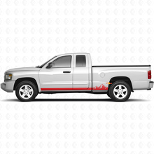 Mountains Thin Stripes Rocker Panel Vinyl Decal for Dodge Dakota 2005-2011 3