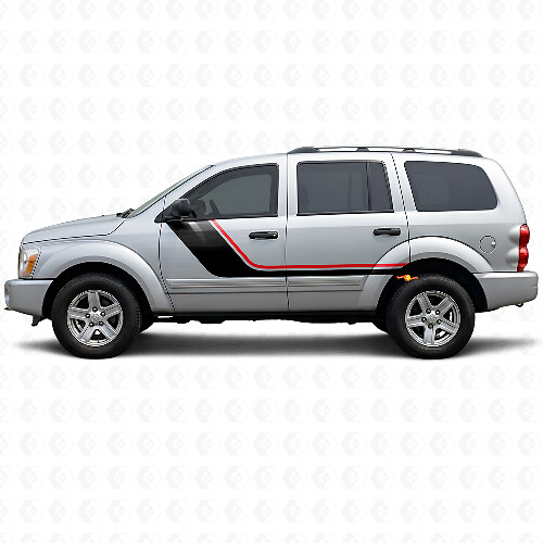 Twin Stripes Door Side Vinyl Decal for Dodge Durango 2004-2009 1