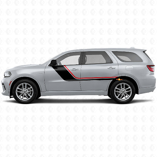 Twin Stripes Door Side Vinyl Decal for Dodge Durango 2011+ 1
