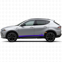 Mountains Thin Stripes Rocker Panel Vinyl Decal for Dodge Hornet 2023+ 2