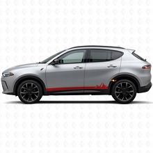 Mountains Thin Stripes Rocker Panel Vinyl Decal for Dodge Hornet 2023+ 3