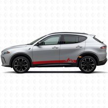 Mountains Style Stripes Rocker Panel Vinyl Decal for Dodge Hornet 2023+ 3