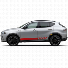 Checkered Stripes Rocker Panel Vinyl Decal for Dodge Hornet 2023+ 3